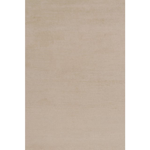 Rug & Kilim’s Oversized Modern Textural Rug in Beige and Cream Striae - 12x20 For Sale In New York - Image 6 of 8
