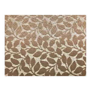 Designer Botanical Leaf Pattern Water Resistant Taupe Beige Upholstery Fabric
