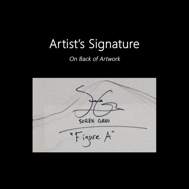 Figure a - Abstract Modern Figurative Mixed Media Art on Canvas Original Artwork by Soren Grau For Sale - Image 9 of 9