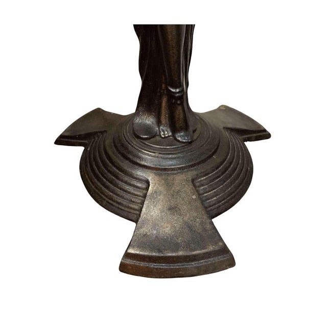 Vintage Cast Iron Tables of Female Figures, 1920s For Sale - Image 4 of 14