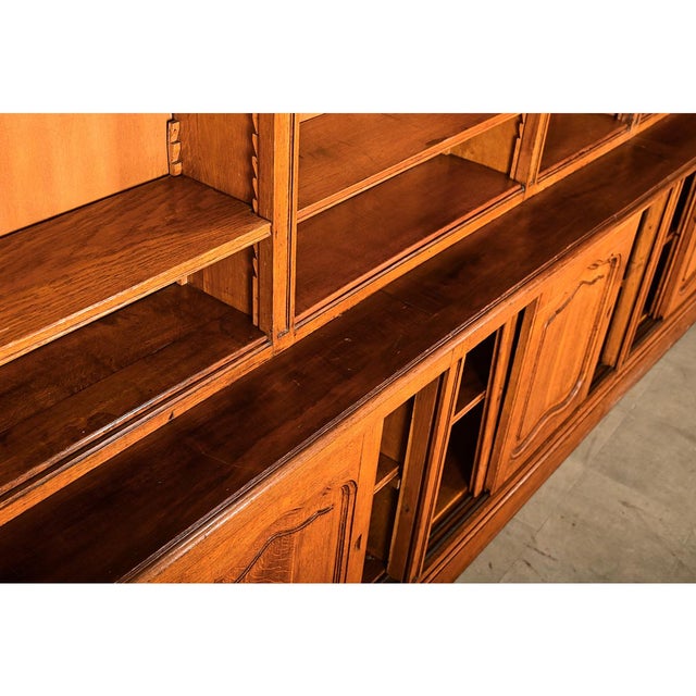 Late 19th Century French Late 19th Century Oak Corner Bookcase For Sale - Image 5 of 16