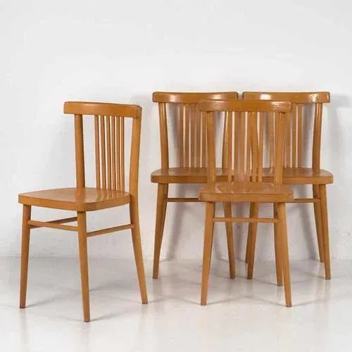 Brown Dining Chairs, 1950s, Set of 4 For Sale - Image 8 of 8