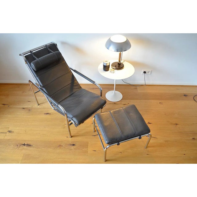Set of Genni Lounge Chair & Ottoman by Gabriele Mucchi for Zanotta, 1980s For Sale - Image 6 of 12