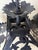 Antique Gothic Revival Wrought Iron Castle Chandelier with Turrets, 1910 For Sale - Image 17 of 18