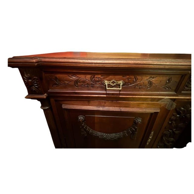 Reproduction Solid Wood China Cabinet For Sale - Image 4 of 11