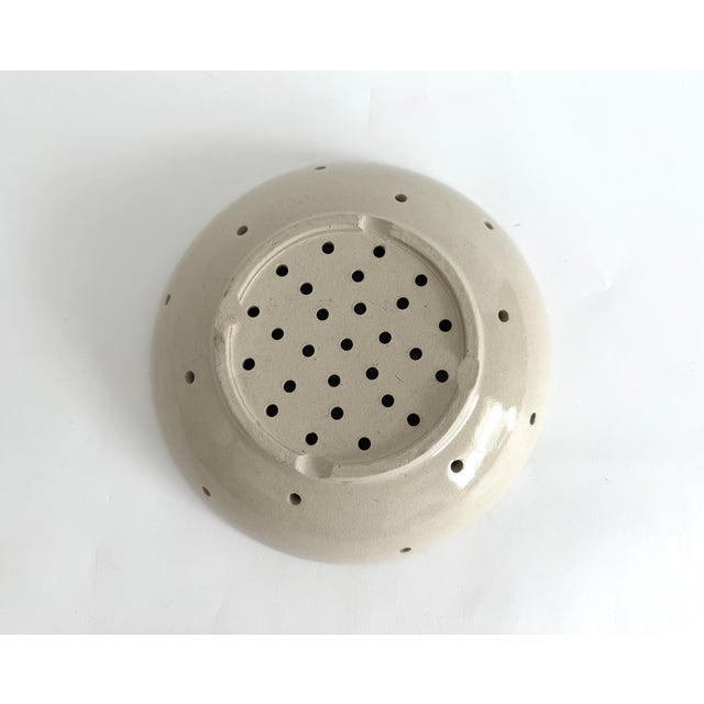 Vintage French Glazed Stoneware Berry Bowl or Cheese Strainer For Sale In Los Angeles - Image 6 of 6