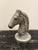 Rustic Vintage Equestrian Bookend on Round Base For Sale - Image 3 of 3