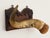 American Mid 20th Century Rare Folk Art Horn Wall Key Hook on Wood Plaque For Sale - Image 3 of 9