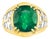 Agl Certified Minor Traditional 15Ct Colombian Emerald & Diamond Ring 18k Unisex For Sale