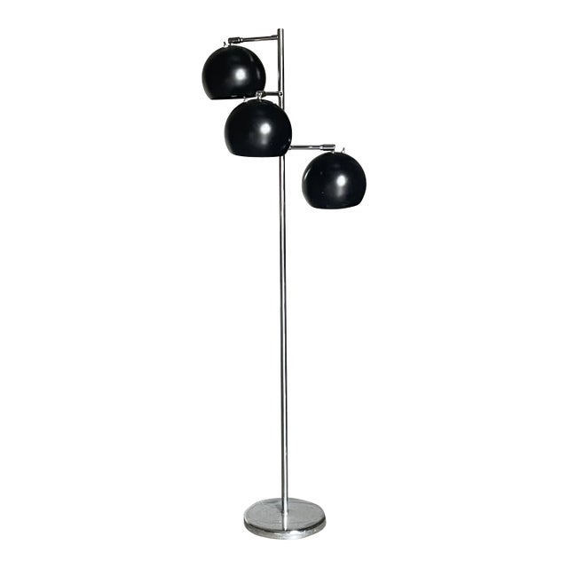 1970’s Koch and Lowy Three Arm Mid Century Modern Floor Lamp, Unmarked For Sale