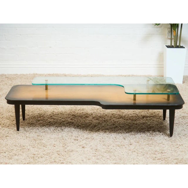 Italian Mid Century 2 Tier Coffee Table For Sale - Image 9 of 9