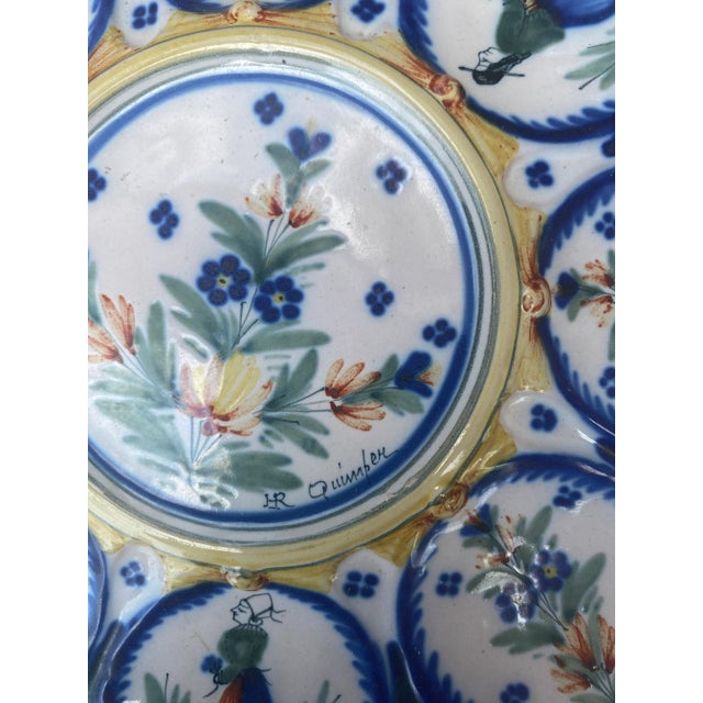 19th Century French Faience Server Oyster Henriot Quimper For Sale - Image 9 of 10