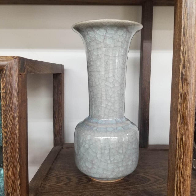 Late 20th Century Japanese Vintage Tachikichi Ikebana Vase - Kyo-Yaki Ceramic Wabi Sabi For Sale - Image 5 of 15