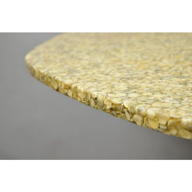 Mid Century Modern Seashell Resin Top Aluminum Propeller Base Dining Table For Sale - Image 10 of 16