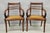 Late 20th Century Vintage English Regency Style Cane Seat Mahogany Saber Leg Arm Chairs - A Pair For Sale - Image 5 of 18