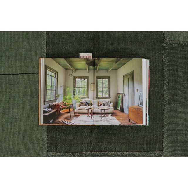 Vintage Turkish Patchwork Rug With Green Tones and Linear Accents - Rug & Kilim For Sale - Image 9 of 10