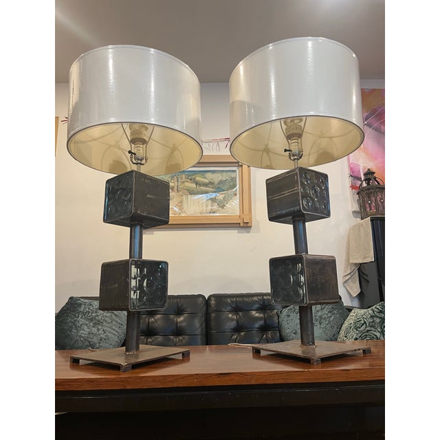 1990s Feliciano Bejar Magiscope Sculptural Table Lamps - a Pair For Sale - Image 12 of 12
