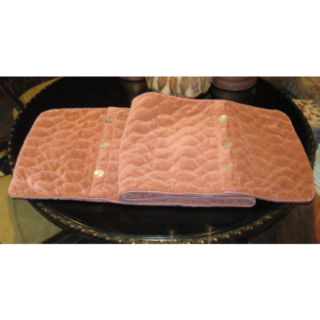 2000s Bella Notte Rouge Velvet Quilted Pillow Cover For Sale - Image 13 of 13