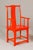 Asian "The Lava Chair", Yoke Back Armchairs with Custom Deep Orange Lacquer - A Pair For Sale - Image 3 of 12