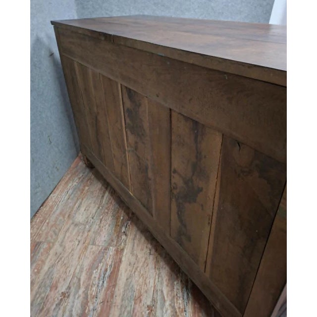 Low Louis Philippe Sideboard in Walnut, 19th Century For Sale - Image 6 of 8