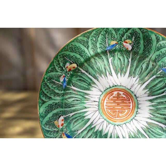 19th Century Qing Chinese Bok Choi Cabbage Porcelain Plates, Set of 2 For Sale - Image 15 of 18