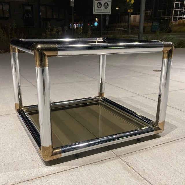 Belgo Chrome Tubular Chrome End Table For Sale - Image 4 of 13