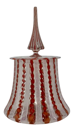 Vintage Murano Glass Lidded Jar