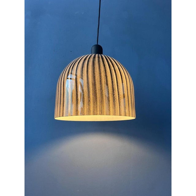 Glass Mid-Century Glass Hanging Lamp by Peill and Putzler For Sale - Image 7 of 12