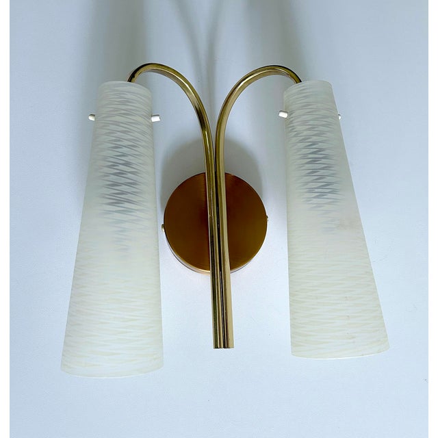 Vintage Glass Wall Light from Hillebrand, 1950s For Sale - Image 10 of 18