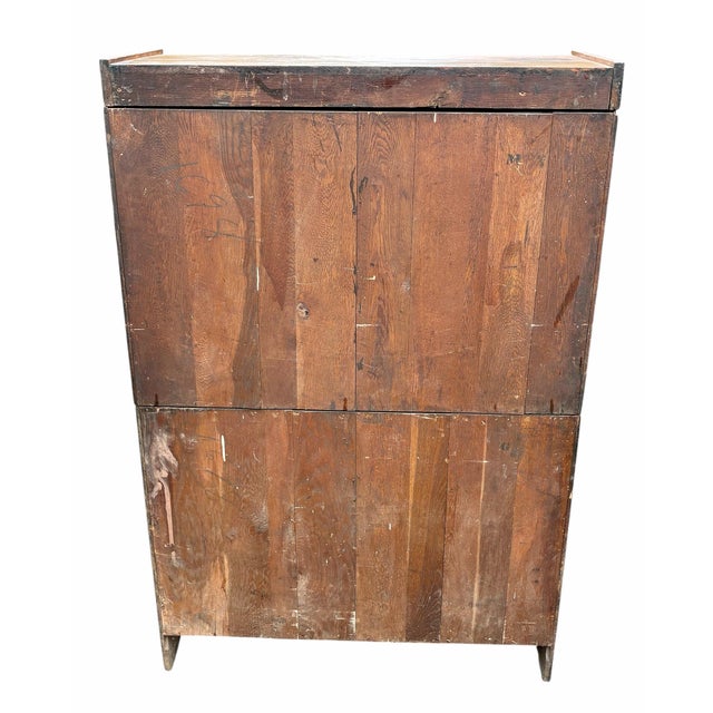 Antique Oak Danner Stacking Barrister Bookcase With Glass Doors For Sale - Image 12 of 12