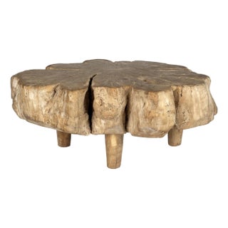 Bleached Lychee Wood Coffee Table For Sale