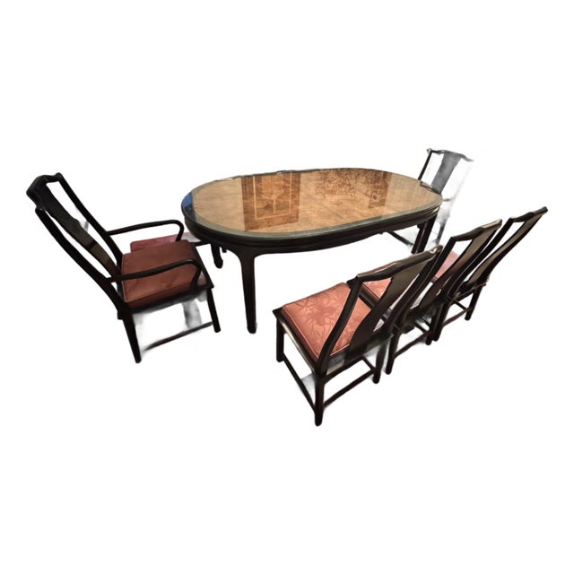 Century Furniture Raymond Sobota Signature Chin Hua Dining Room Table With Table Surface in Impeccable Condition With 8 Chairs For Sale
