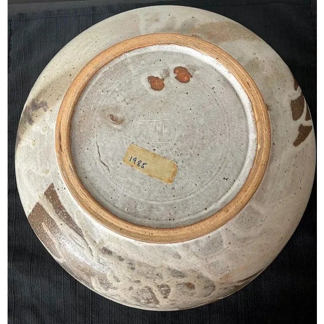 Large Ceramic Center Bowl Toshiko Takaezu For Sale - Image 12 of 13