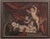 An early eighteenth-century, Italian baroque figural oil showing a group of cherubs or Amorini grouped together before red...