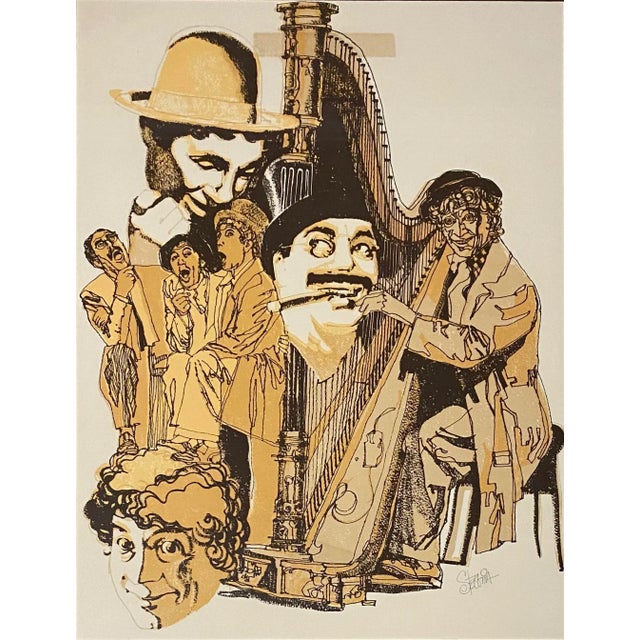 Original Groucho Marx and the Marx Brothers Print, Signed For Sale - Image 4 of 7