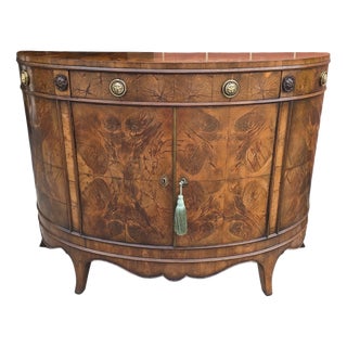Antique Demi Lune Sideboard in Yew Wood, 1910 For Sale