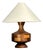 Mid-Century English Teak Table Lamp with Geometric Wood Inlay, 1955 For Sale