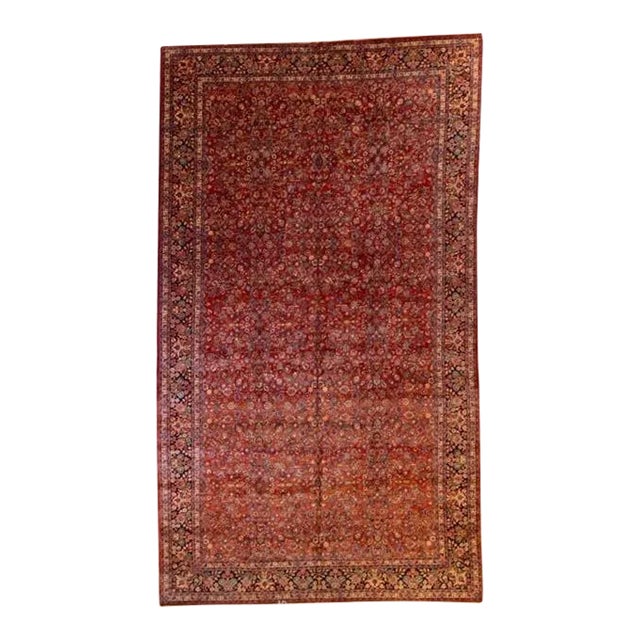 1950's Vintage Persian Kazvin Palace Rug For Sale