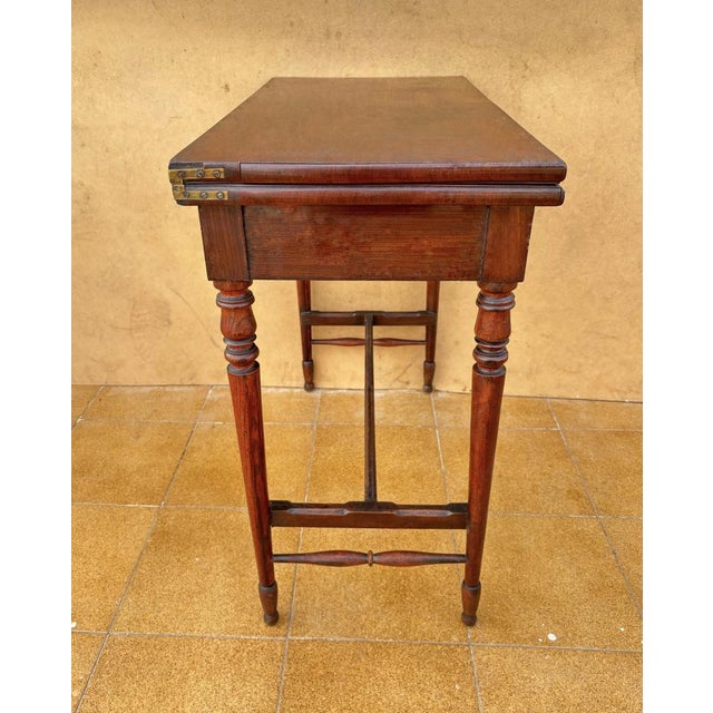 1930s English Oak Games Table with Green Felt Top, 1930s For Sale - Image 5 of 9