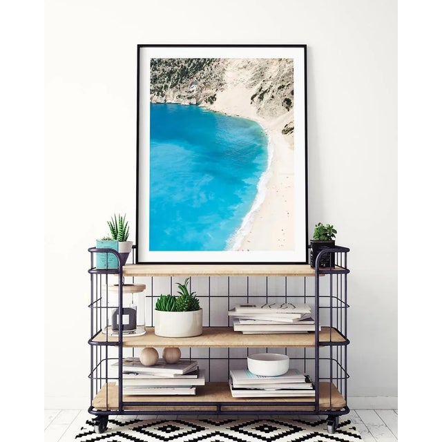 Contemporary Mediterranean Coastal Art, Large 30 X 45" Photography Print, 'Myrtos Beach' Kefalonia Greece Art Print, Turquoise Artwork For Sale - Image 4 of 9
