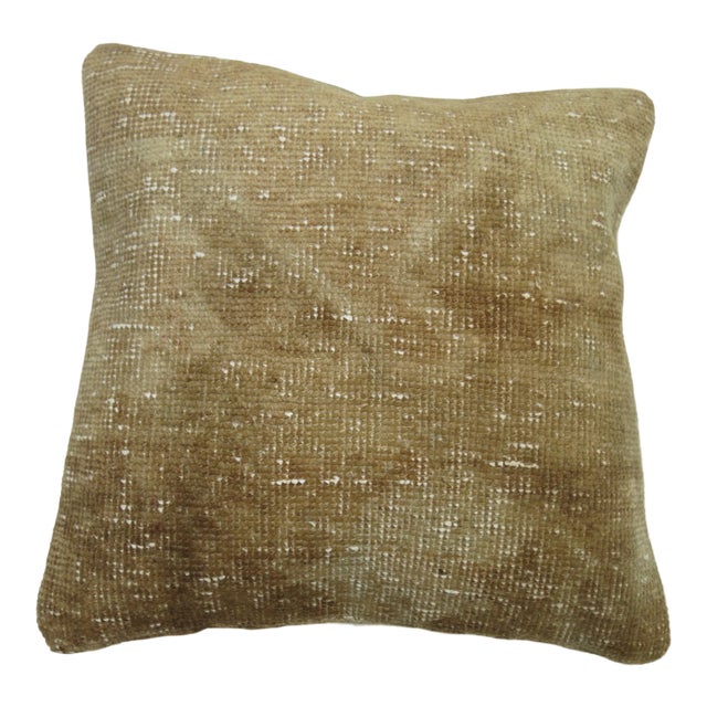 Beige Turkish Rug Pillow, 1'5'' X 1'6'' For Sale