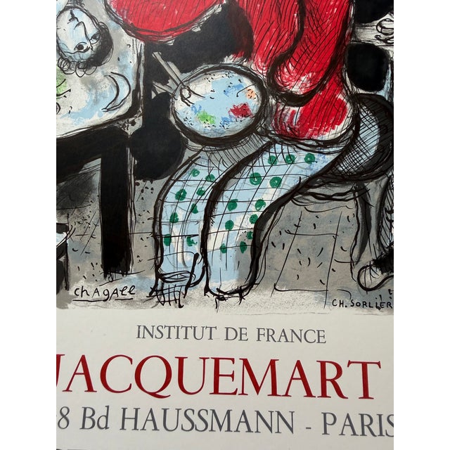 Marc Chagall (1887–1985), La Ruche Et Montparnasse Exhibition Poster (1979, Musée Jacquemart-André), Printed in France For Sale - Image 9 of 10