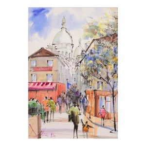 'Le Consulat, Montmartre, 1993', French School, Paris Cafe, Cathedral of Sacré-Cœur, Basilica