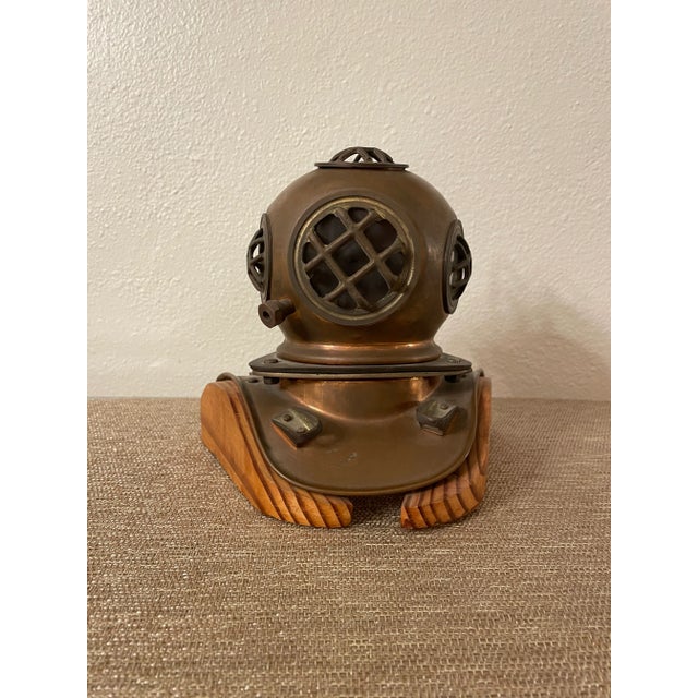 1960s Brass Diving Helmet Sculpture For Sale - Image 9 of 9