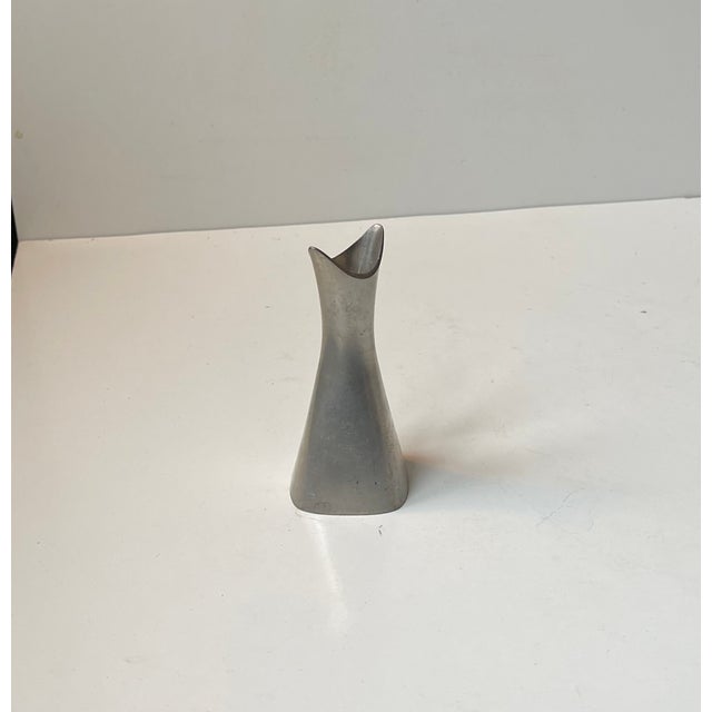 Gray Mid-Century Norwegian Pewter Vase from Brøderne Mylius, 1950s For Sale - Image 8 of 8