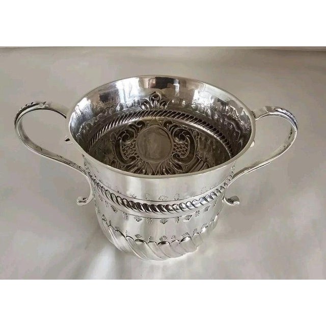 Antique Queen Anne Britannia Silver Porringer with 1709 Half Crown, 1709 For Sale - Image 6 of 18