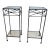 Pair of Vintage Silvered Iron Neoclassical Pedestals / Side Tables / Plant Stands For Sale