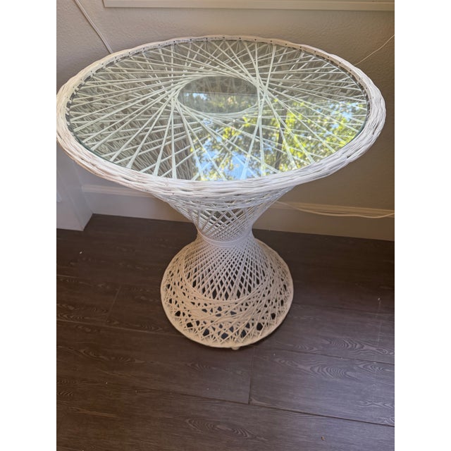 Mid Century, Russell Woodard Vintage Tall Hourglass Side Table, Attrbuted For Sale - Image 9 of 12