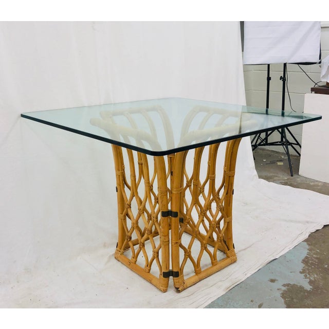 Rattan & Glass Table Chairish