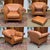 English leather club chair, modern production from the 1990s - W=1.05m H=82cm HA=48cm D=95cm